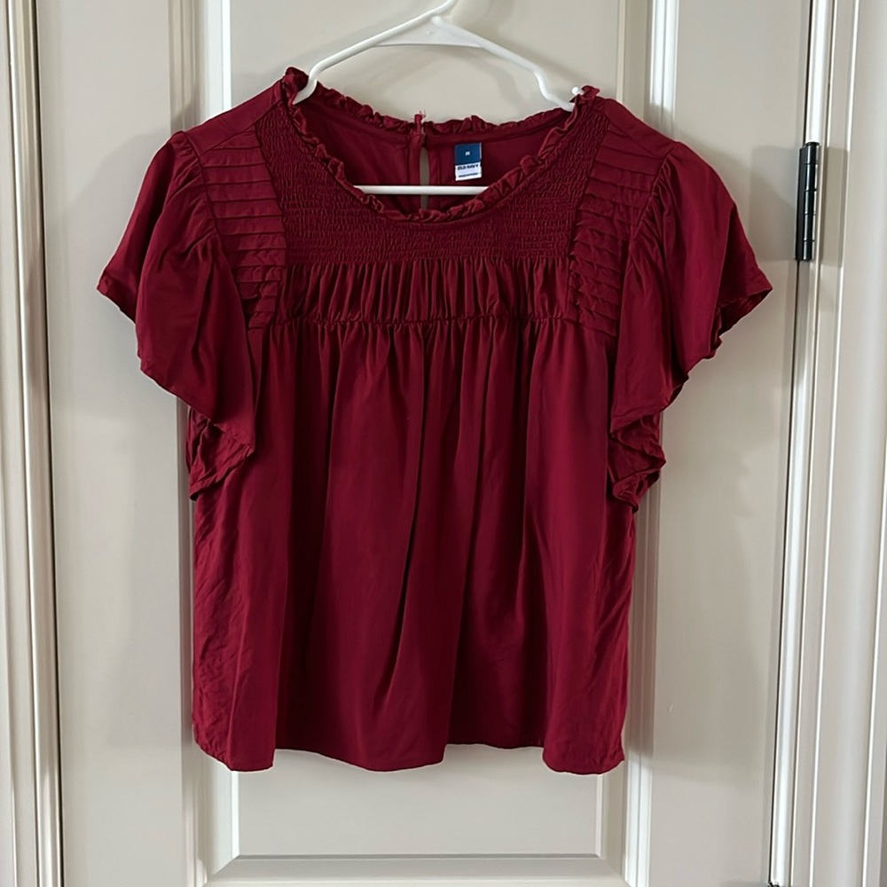 Old Navy maroon‎ blouse